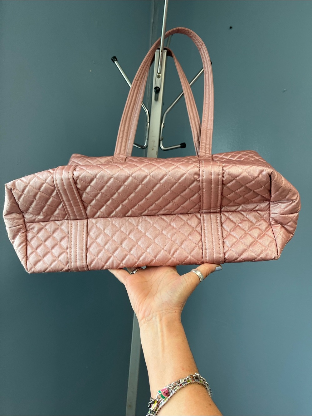 Vera Bradley Quilted Metallic Rose Tote - Picture 4 of 11